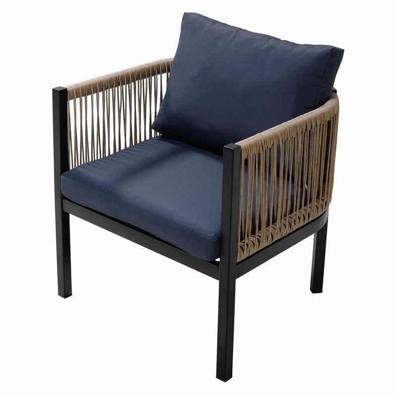 Ensemble de canapé d'extérieur 4 places avec coussins amovibles pour le confort de votre jardin, cour arrière et balcon.
