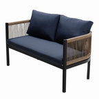 Ensemble de canapé d'extérieur 4 places avec coussins amovibles pour le confort de votre jardin, cour arrière et balcon.
