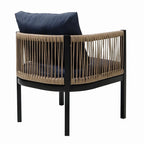 Ensemble de canapé d'extérieur 4 places avec coussins amovibles pour le confort de votre jardin, cour arrière et balcon.