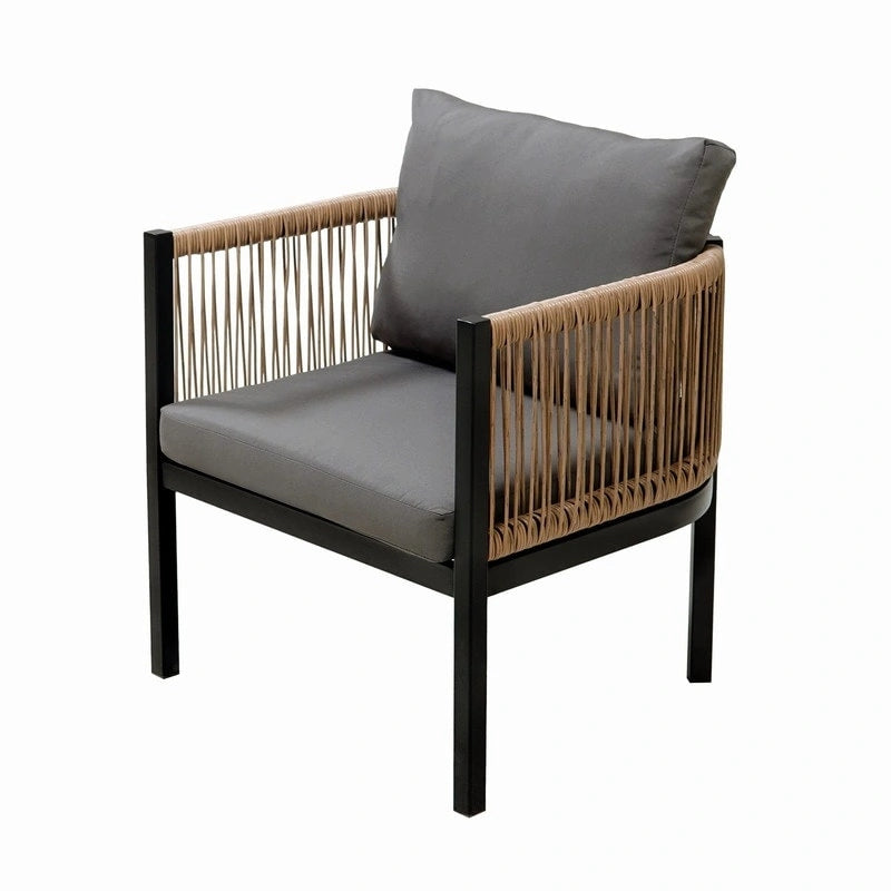 Ensemble de canapé d'extérieur 4 places avec coussins amovibles pour le confort de votre jardin, cour arrière et balcon.