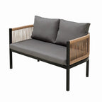 Ensemble de canapé d'extérieur 4 places avec coussins amovibles pour le confort de votre jardin, cour arrière et balcon.