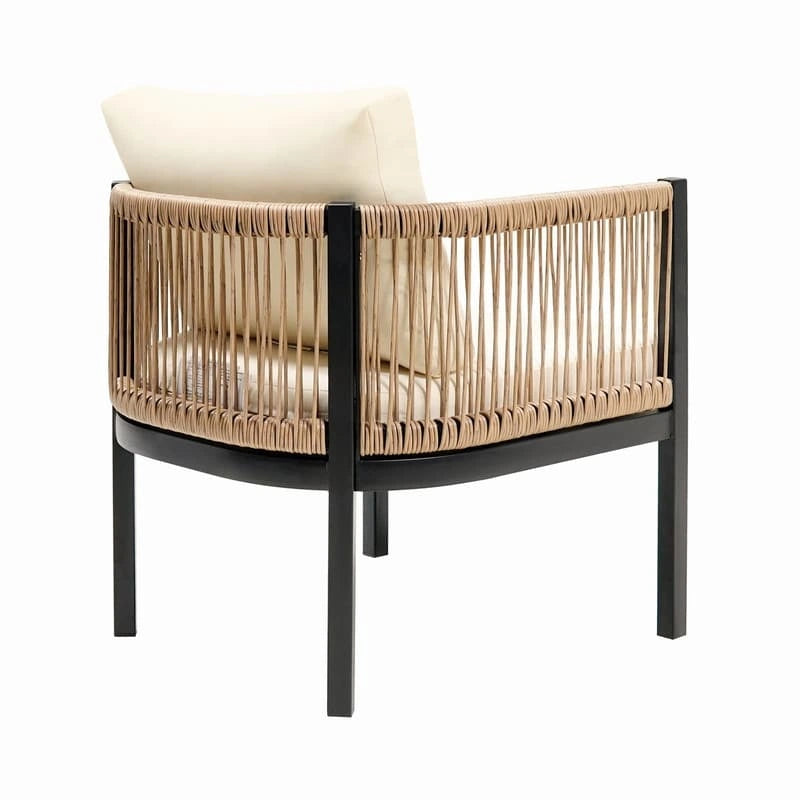 Ensemble de canapé d'extérieur 4 places avec coussins amovibles pour le confort de votre jardin, cour arrière et balcon.