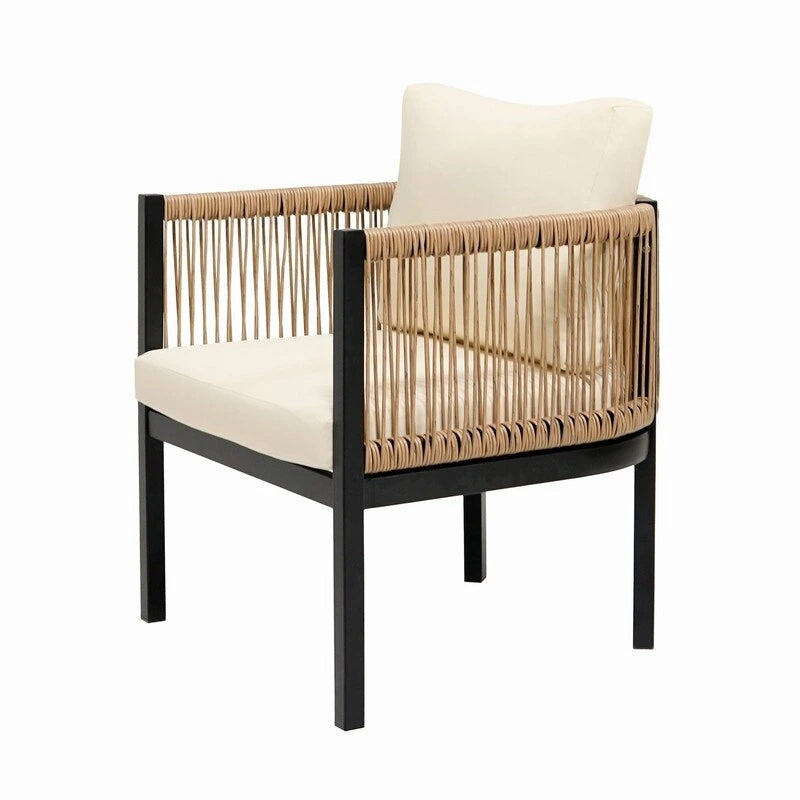 Ensemble de canapé d'extérieur 4 places avec coussins amovibles pour le confort de votre jardin, cour arrière et balcon.