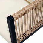 Ensemble de canapé d'extérieur 4 places avec coussins amovibles pour le confort de votre jardin, cour arrière et balcon.