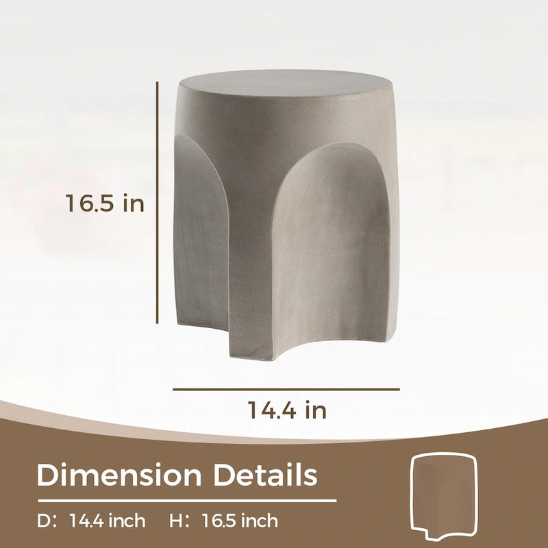 Table d'appoint d'extérieur COSIEST, Table d'appoint en béton