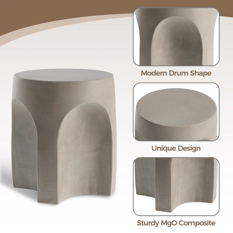 Table d'appoint d'extérieur COSIEST, Table d'appoint en béton