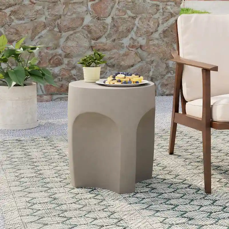 Table d'appoint d'extérieur COSIEST, Table d'appoint en béton