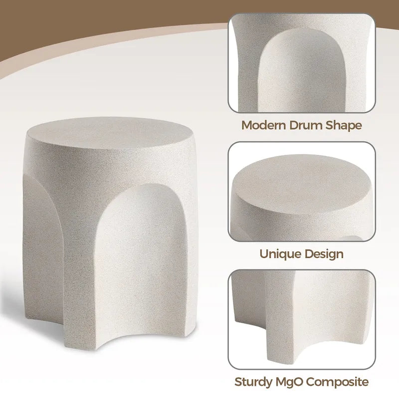 Table d'appoint d'extérieur COSIEST, Table d'appoint en béton