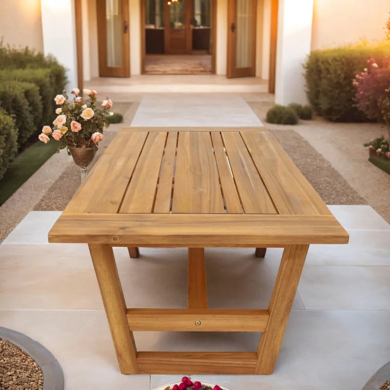 Table basse moderne en bois d'acacia
