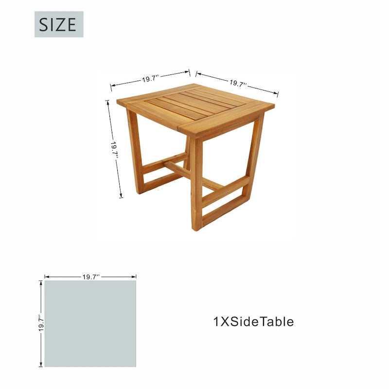 Table d'appoint moderne en bois d'acacia