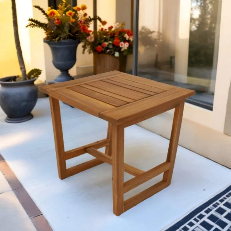 Table d'appoint moderne en bois d'acacia