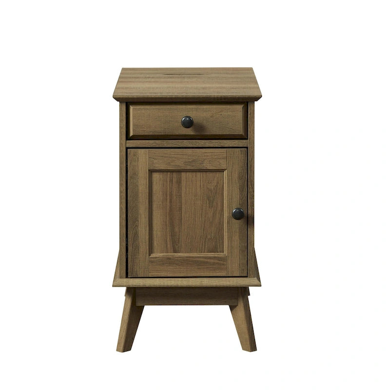 Table d'appoint avec tiroir de rangement, table de chevet, bout de canapé pour chambre à coucher, salon, petits espaces, organisateur multifonctionnel