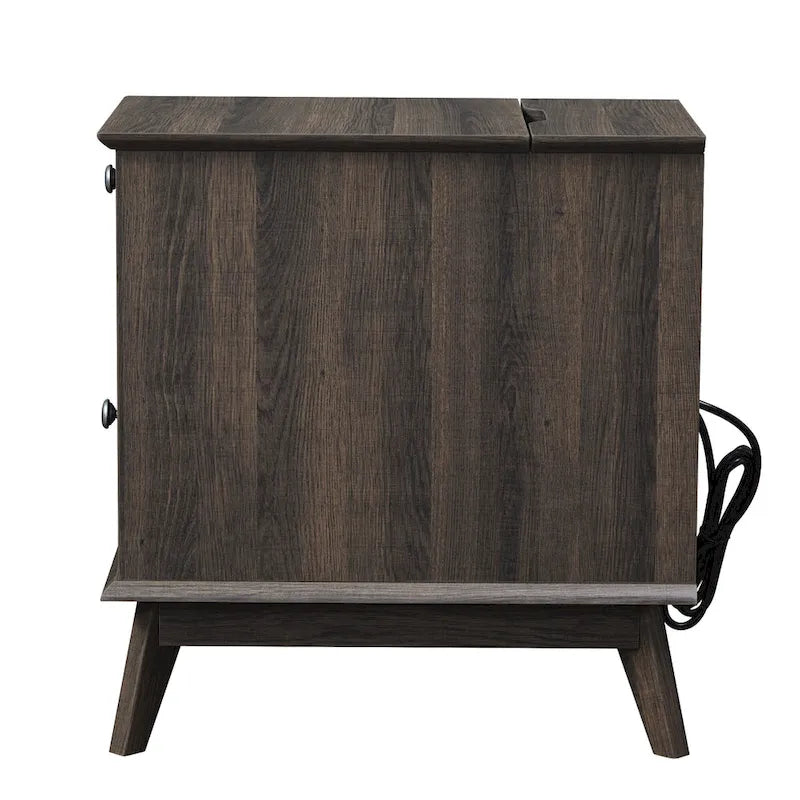 Table d'appoint avec tiroir de rangement, table de chevet, bout de canapé pour chambre à coucher, salon, petits espaces, organisateur multifonctionnel