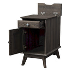 Table d'appoint avec tiroir de rangement, table de chevet, bout de canapé pour chambre à coucher, salon, petits espaces, organisateur multifonctionnel