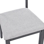 Lot de 4 chaises de salle à manger en bois à dossier à lattes