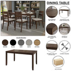 Ensemble de salle à manger classique 7 pièces en bois CraftPorch