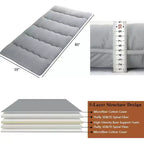 Matelas Futon Japonais, Matelas de Sol Pliable, Tapis Tatami pour Maison, Matelas de Camping