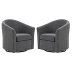 Lot de 2 fauteuils pivotants modernes avec accoudoirs pour salon