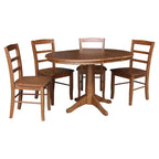 Table à manger ronde extensible 36 po avec 4 chaises Madrid