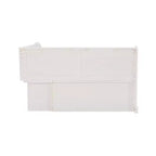 Banquette de coin-repas Linon Tobin traditionnelle en bois massif sans dossier avec coussin blanc - Linon