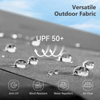 MAISON ARTS Grand Parasol Double Face de 4,5 m avec Base Incluse pour Patio