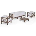 Ensemble de conversation d'extérieur Brava 6 pièces en bois d'acacia par Christopher Knight Home