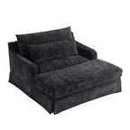 Fauteuil convertible très profond en chenille Polibi