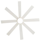 Ventilateur de plafond de 65 pouces à 8 pales noires avec lumière LED et télécommande