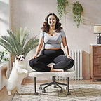 Chaise de bureau ergonomique Pinmoco Criss Cross, Chaise de méditation réglable en hauteur, Pivotante à 360°, Support lombaire, Chaise de travail et de bureau, Chaise TDAH