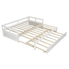 Lit gigogne extensible, Lit gigogne en bois avec tiroir-lit