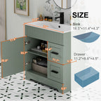 Meuble-lavabo de salle de bain Wavy Line 30/36/48 avec évier et robinet