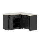 Meuble d'angle de cuisine efficace, îlot de cuisine en L : Grand espace de rangement avec tiroirs à glissière fluide, comptoir UV