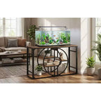 Meuble de support d'aquarium en métal de 200 à 280 litres, support de réservoir de poissons robuste avec armoire de rangement, support de réservoir de poissons à plusieurs niveaux avec pieds épaissis, adapté
