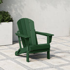 Chaise Adirondack pliante d'extérieur tout temps Polytrends Laguna résistante à la décoloration pour patio