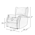 Fauteuil inclinable électrique Eduardo en cuir véritable avec port USB (ensemble de 2)