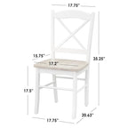 Ensemble de salle à manger 3 pièces avec table à rallonges style cottage rustique