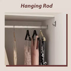 Hitow Armoire 2 grands tiroirs zone de suspension centrale avec miroir Style minimaliste