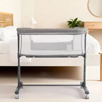 Berceau bébé avec roues 鈥?Beige / Gris / Rose, Cododo, pour 1 bébé
