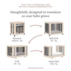 Lit de bébé convertible 8-en-1 Yuzu de Babyletto avec kits de conversion toutes étapes