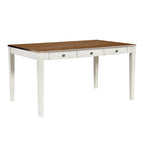Ensemble de salle à manger 6 pièces en bois avec 4 chaises et un banc, table avec tiroir