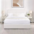 Lit Queen Size Moderne Rembourré en Boucle avec Tiroirs de Rangement