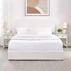 Lit Queen Size Moderne Rembourré en Boucle avec Tiroirs de Rangement