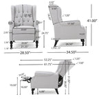 Fauteuils inclinables en tissu touffeté Walter (lot de 2) par Christopher Knight Home