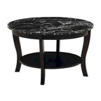 Table basse ronde avec étagère American Heritage de Convenience Concepts