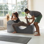 Avana Kami Chaise convertible / Yoga & Massage - Pouf 2 en 1 avec chaise longue de yoga escamotable, Microvelours - N/A