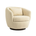 Fauteuil club pivotant rembourré avec rangement, chaise d'appoint moderne pour salon, chambre, bureau ou coin lecture