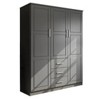 Palace Imports Armoire Cosmo 3 portes 100 % bois massif avec portes en bois massif ou portes miroir