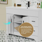 Meuble-lavabo de salle de bain Wavy Line 30/36/48 avec évier et robinet