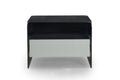 Table de chevet minimaliste en verre noir pour chambres modernes