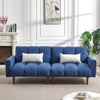 Canapé convertible futon avec positions réglables et pieds en bois